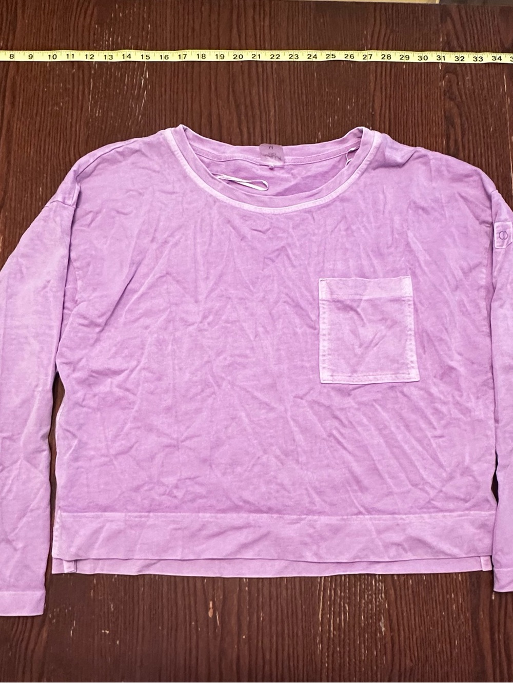 Alia Light Lavender Long Sleeve Pocket Tee